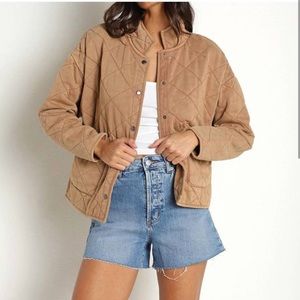 Z SUPPLY maya knit jacket in brown LARGE